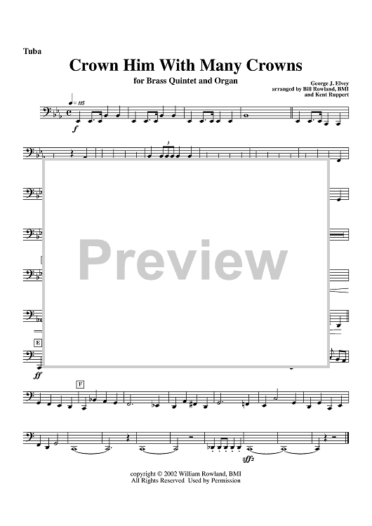 Crown Him With Many Crowns - Tuba