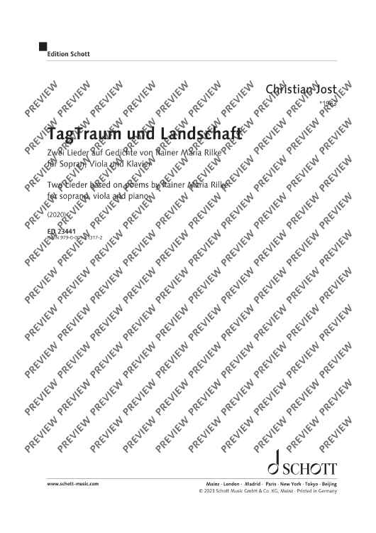 TagTraum und Landschaft - Score and Parts