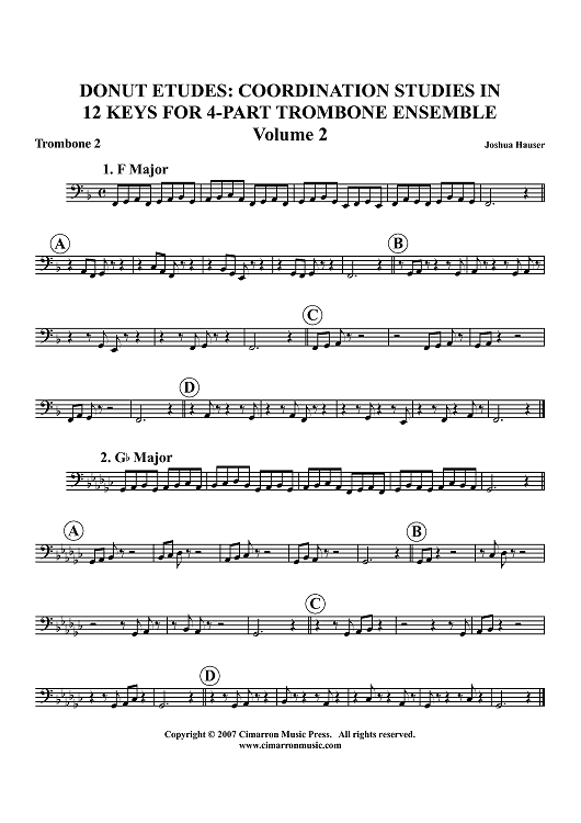 Donut Etudes: Coordination Studies, Volume 2 - Trombone 2
