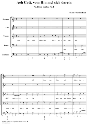 No.1 from Cantata No. 2: "Ach Gott, vom Himmel sieh darein," BWV2
