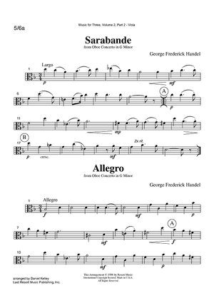 Sarabande & Allegro from Oboe Concerto in G Minor - Part 2 Viola