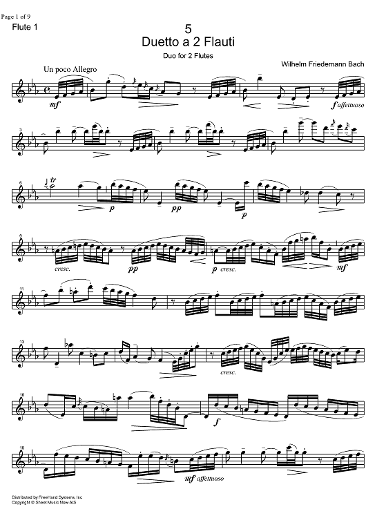Duetto No. 5 - Flute 1