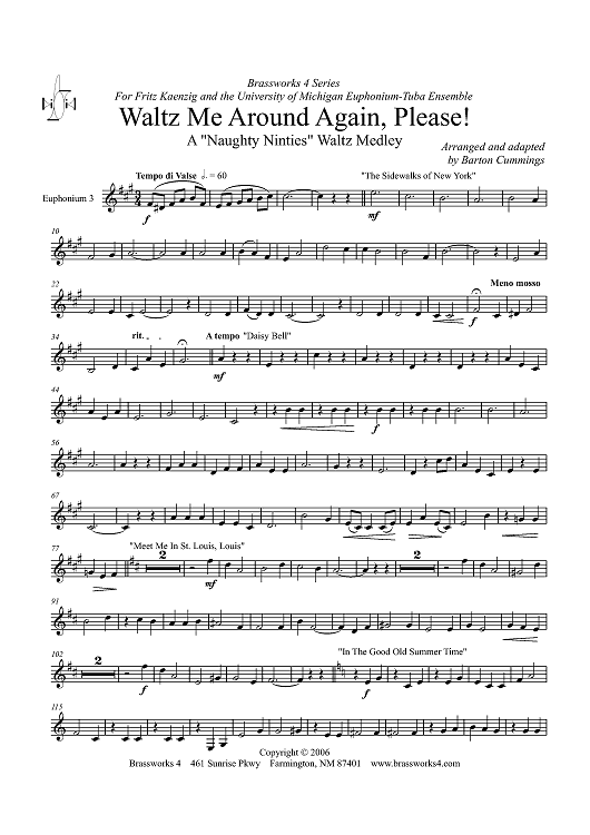 Waltz Me Around Again, Please! - Euphonium 3 TC