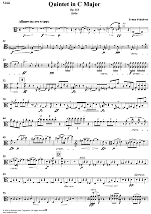 String Quintet in C Major, Op. posth. 163 - Viola