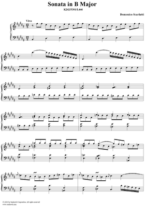 Sonata in B major, K. 262