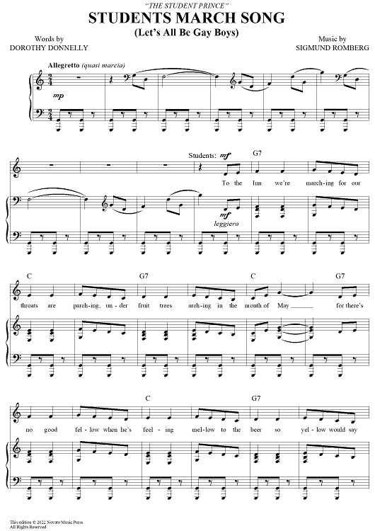 Students March Song (Let's All Be Gay Boys)