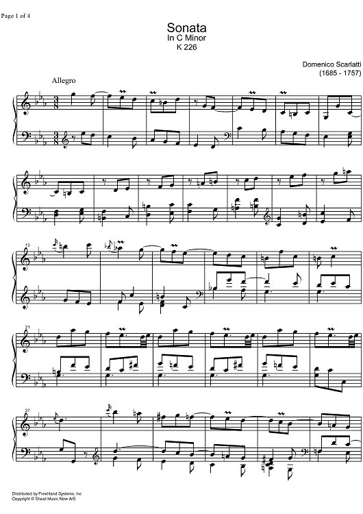 Sonata c minor K226
