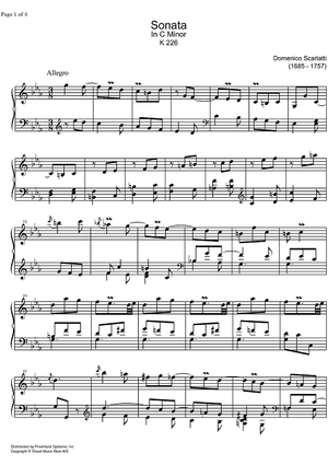 Sonata c minor K226