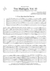Two Madrigals, Vol. 10 - from Morley's "First Book of Madrigals to 4 Voices" (1594) - Score