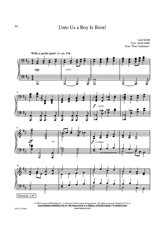 Unto Us a Boy Is Born!