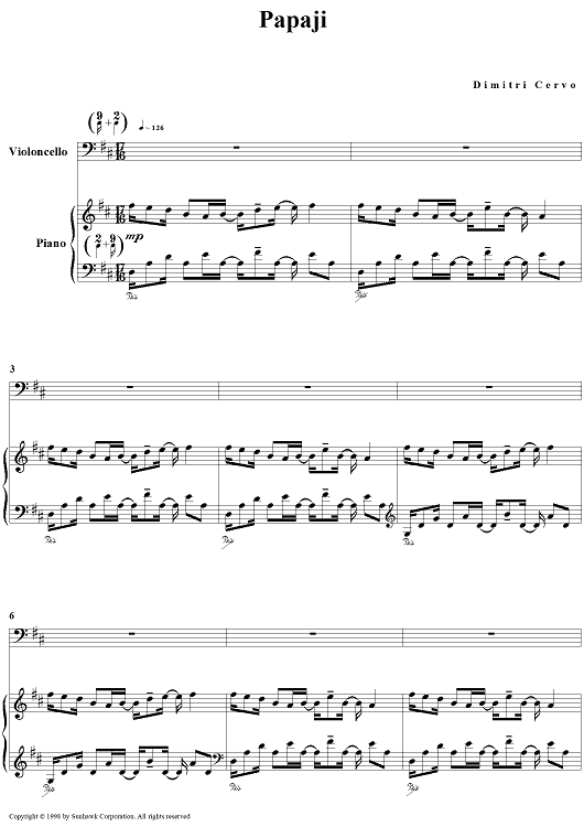 Papaji - Piano Score