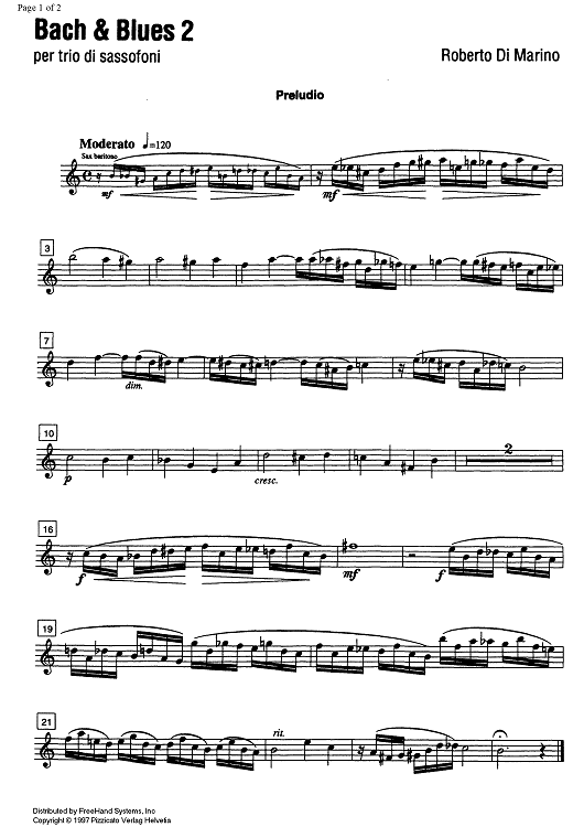 Bach and Blues  2 - B-flat Tenor Saxophone