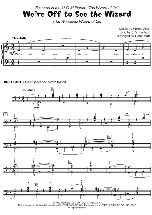 We're Off to See the Wizard (from "The Wizard of Oz")