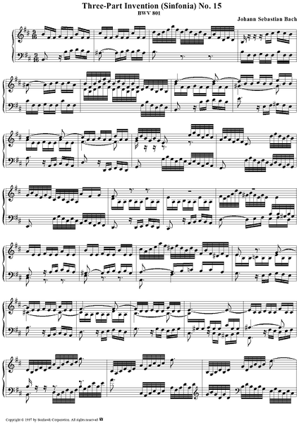 Three-Part Invention, no. 15: Sinfonia in B minor