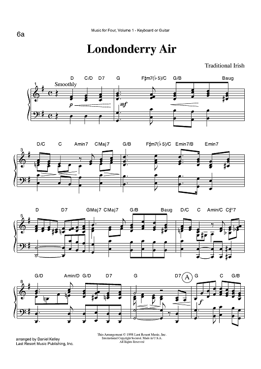 Londonderry Air - Keyboard or Guitar