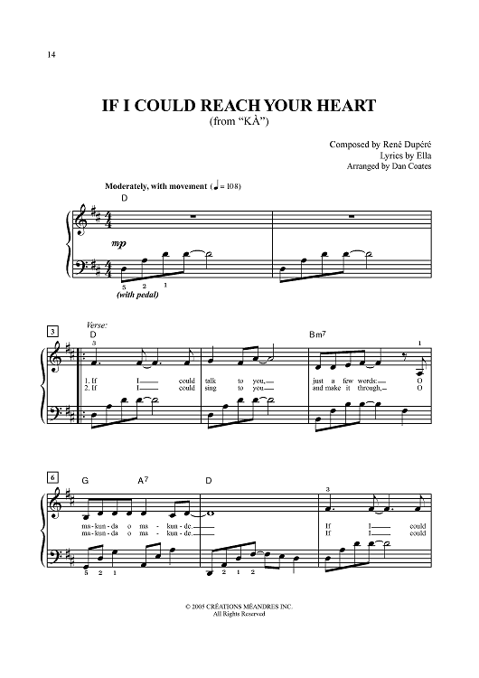 If I Could Reach Your Heart - from “KÀ”