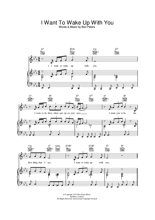 I Want To Wake Up With You