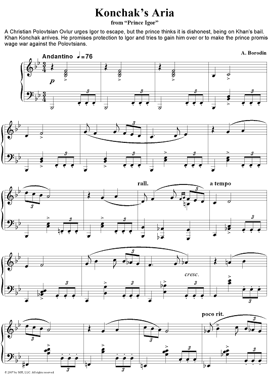 Prince Igor. 10. Konchak’s Aria