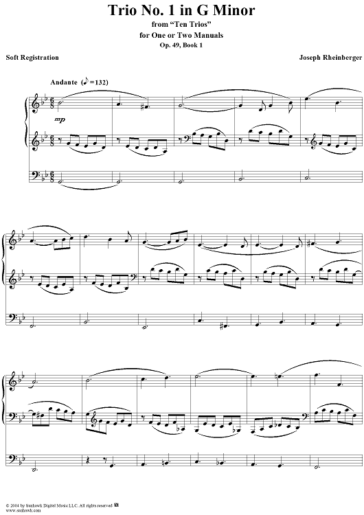 Trio No. 1 in G Minor from "Ten Trios", Op. 49, Book 1