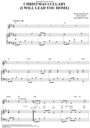 Christmas Lullaby (I Will Lead You Home)" Sheet Music by Amy