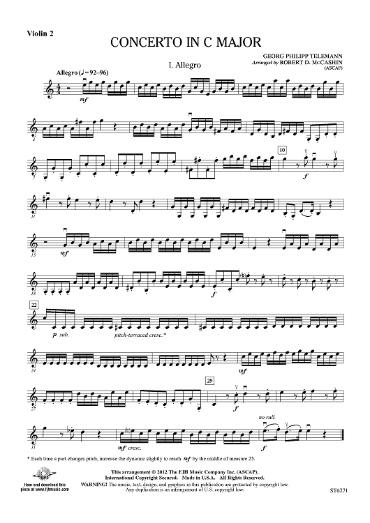 Concerto in C Major - Violin 2