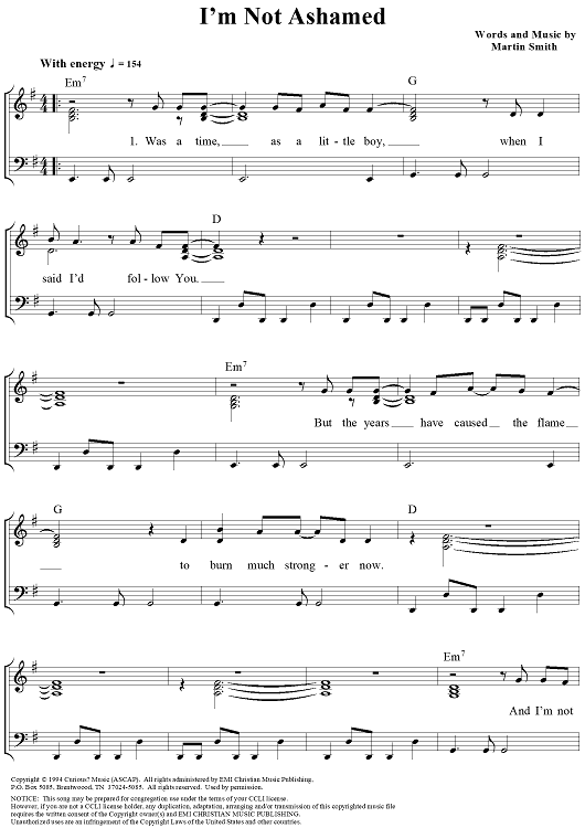 I'm Not Ashamed