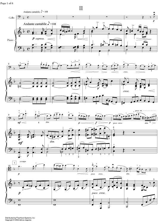 Sonata in a minor - Score