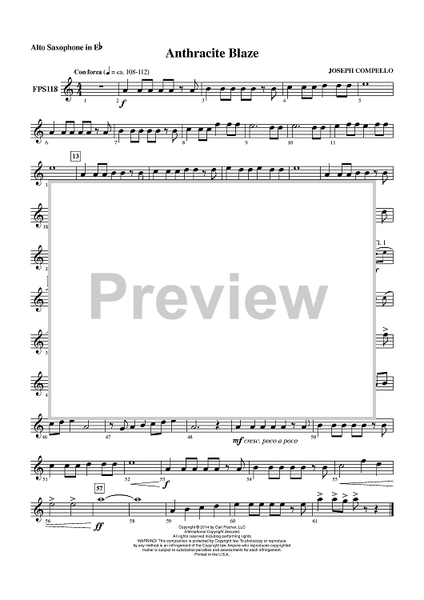 altoページ Anthracite Blaze - Alto Sax