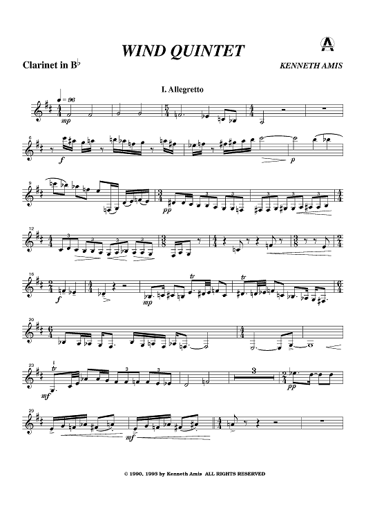 Wind Quintet - Clarinet