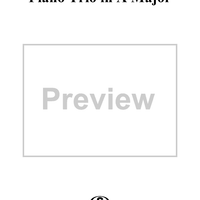 Piano Trio in A Major, HobXV/9 - Piano Score
