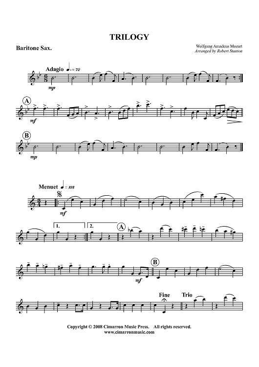 Trilogy - Baritone Sax