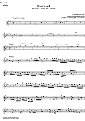 Sonata a 4 - Violin