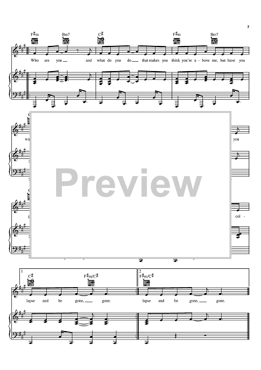 Pedestal" Sheet Music by Fergie for Piano/Vocal/Chords Sheet Music Now