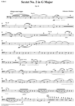 String Sextet No. 2 - Cello 1