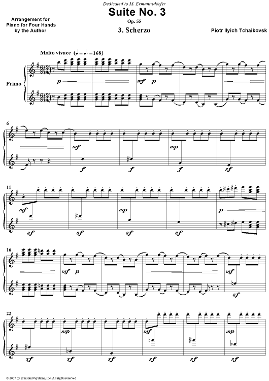 Suite No. 3 for Orchestra. Part 3. Scherzo