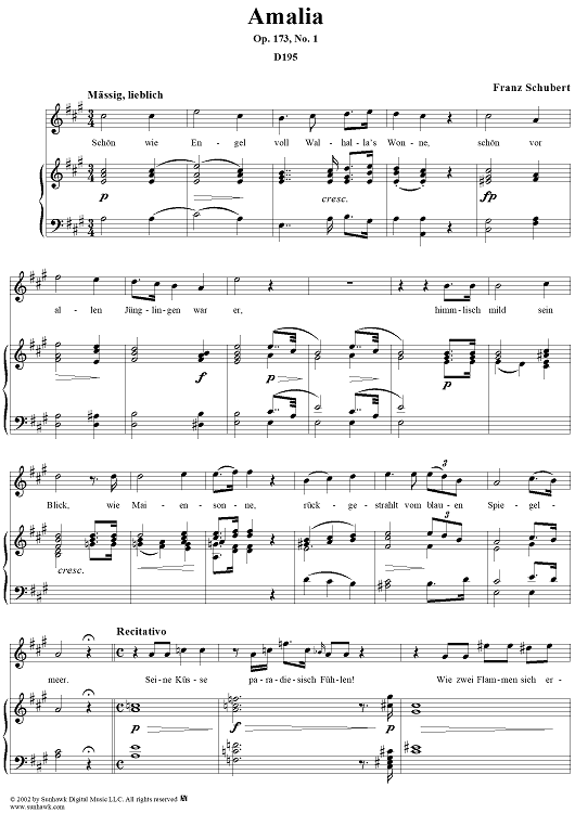 Amalia, Op.173, No.1, D195