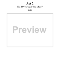 "Torna di Tito a lato", No. 13 from "La Clemenza di Tito", Act 2 (K621) - Full Score