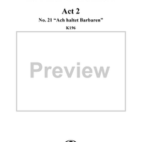 La Finta Giardiniera, Act 2, No. 21 "Ach haltet Barbaren" (Aria) - Full Score
