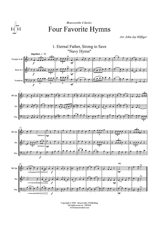 Four Favorite Hymns - Score