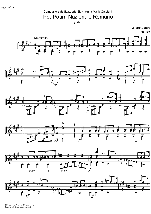 Pot-Pourri Nazionale Romano Op.108