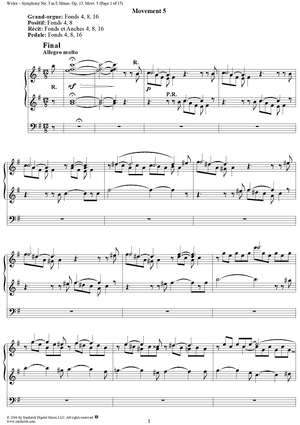 Symphony No. 3 in E Minor, Op. 13: Movt. 5