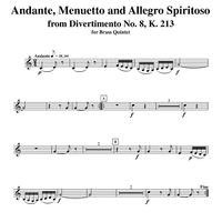 Andante, Menuetto and Allegro Spiritoso - Horn