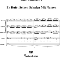 Tenor Recitative from Cantata no. 175  ("Er rufet seinen Schafen mit Namen") - Full Score