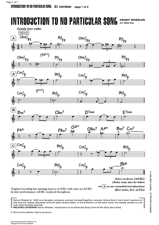 Introduction to No Particular Song