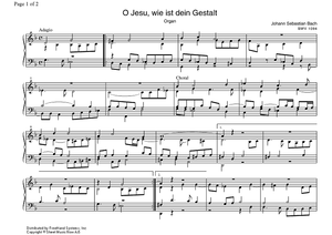 O Jesu, wie ist dein Gestalt BWV 1094