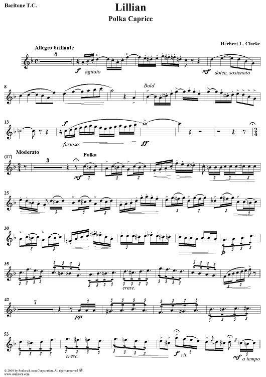 Lillian  (Polka Caprice) - Baritone TC