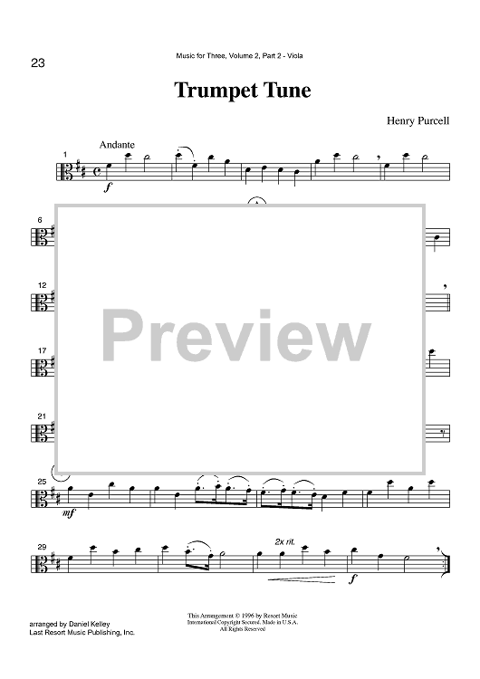 Trumpet Tune - Part 2 Viola