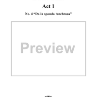 Recitative and Aria: Dalla sponda tenebrosa, No. 4 from "Lucio Silla", Act 1 - Full Score