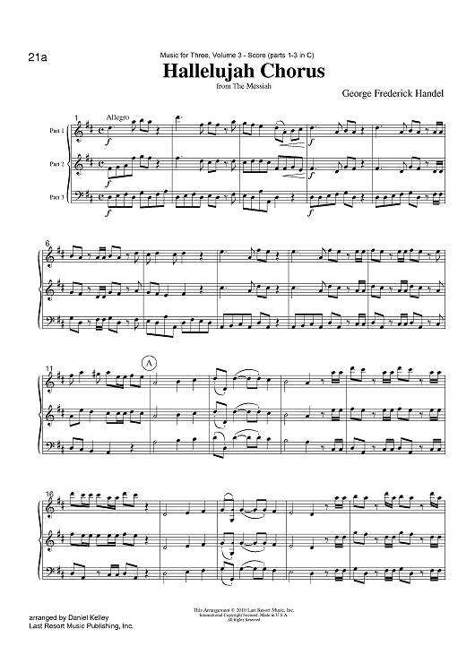 Hallelujah Chorus - from The Messiah - Score