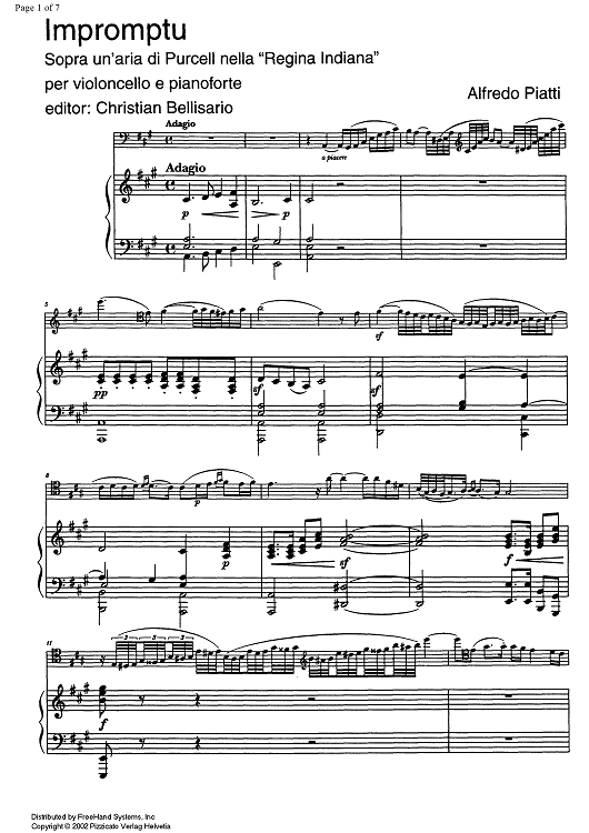 Impromptu sopra un'aria di Purcell - Score